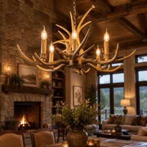 Rustic Antler Chandelier