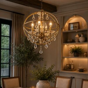 Crystal Globe Chandelier