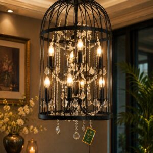 Crystal Cage Chandelier