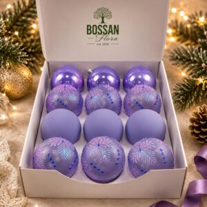 Лавандовый набор шаров, Ø8 см (12 шт.)